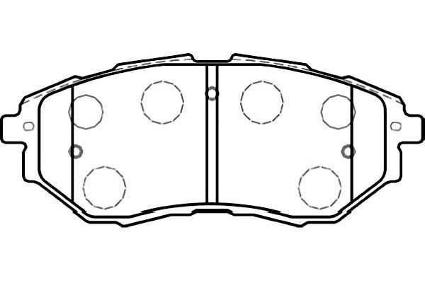 KAVO PARTS Комплект тормозных колодок, дисковый тормоз BP-8020